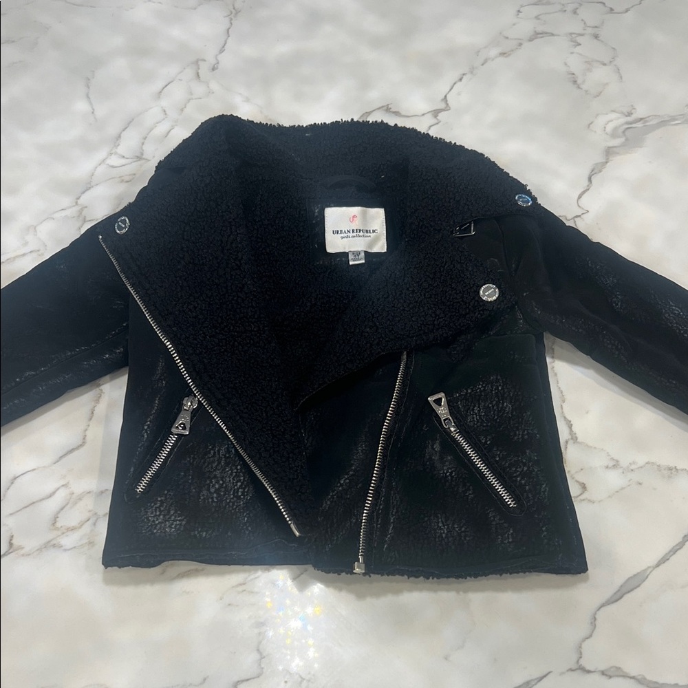 Urban Republic Black Kids Jacket with Silver Zippers